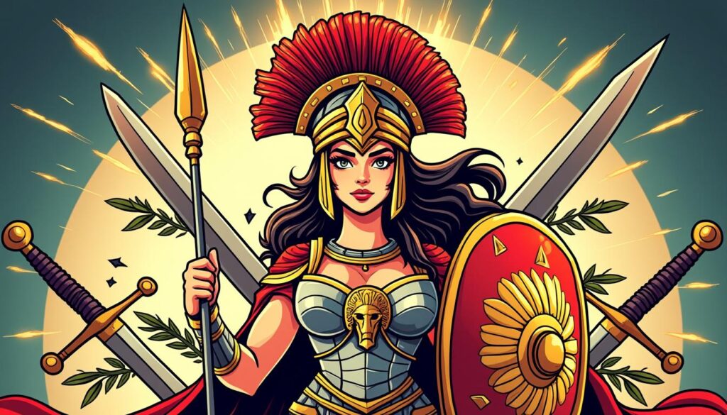 découvrez athéna, déesse de la sagesse, symbole de la raison et de la stratégie née du conflit, inspirant équilibre et intelligence dans la mythologie grecque.