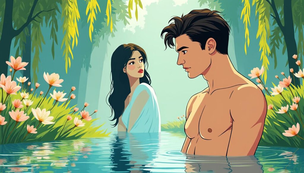 découvrez le mythe d'écho et narcisse, une légende antique qui explore le reflet de soi et la vanité humaine à travers une histoire captivante et symbolique.