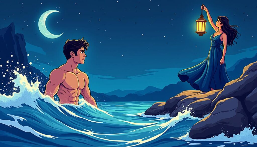 découvrez la légende poignante d’héros et léandre, un amour passionné et tragique qui s’est noyé dans les eaux mystiques de la mer égée.