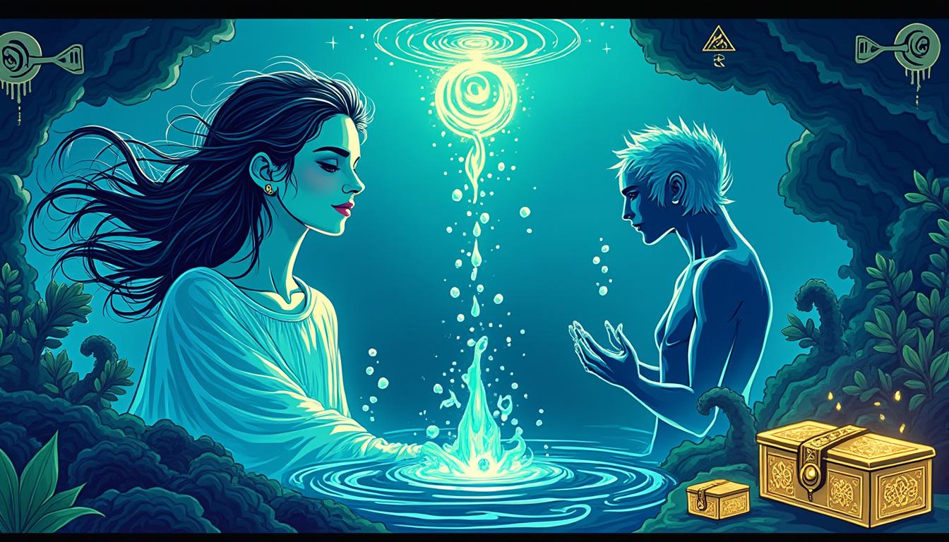 découvrez le rôle de l'eau dans les mythes, symbolisant la mémoire, la purification et les mystères des profondeurs.