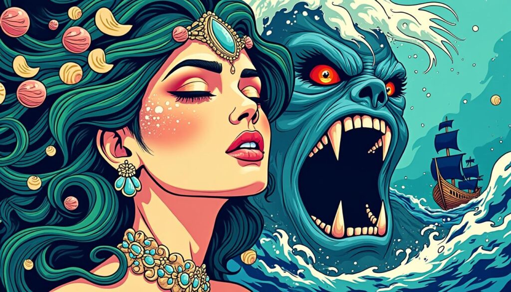 Sirènes : déesses des flots ou tueuses de marins ? découvrez l'univers mystérieux des sirènes, entre enchantement des déesses des flots et terrifiantes tueuses de marins, à travers leurs légendes et mythes fascinants.