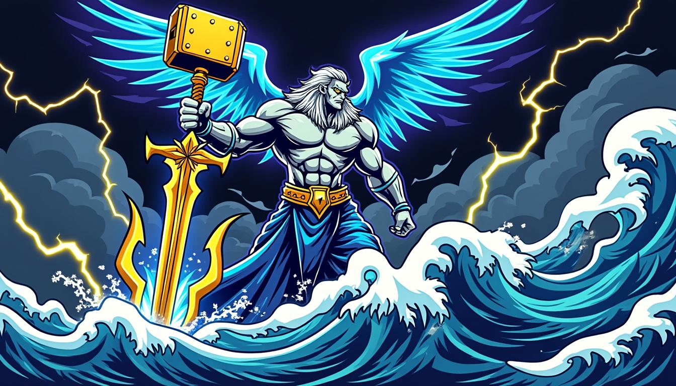 découvrez les armes sacrées des dieux : le tonnerre puissant, le trident redoutable et le glaive solaire légendaire, symboles de puissance divine et de mythes anciens.