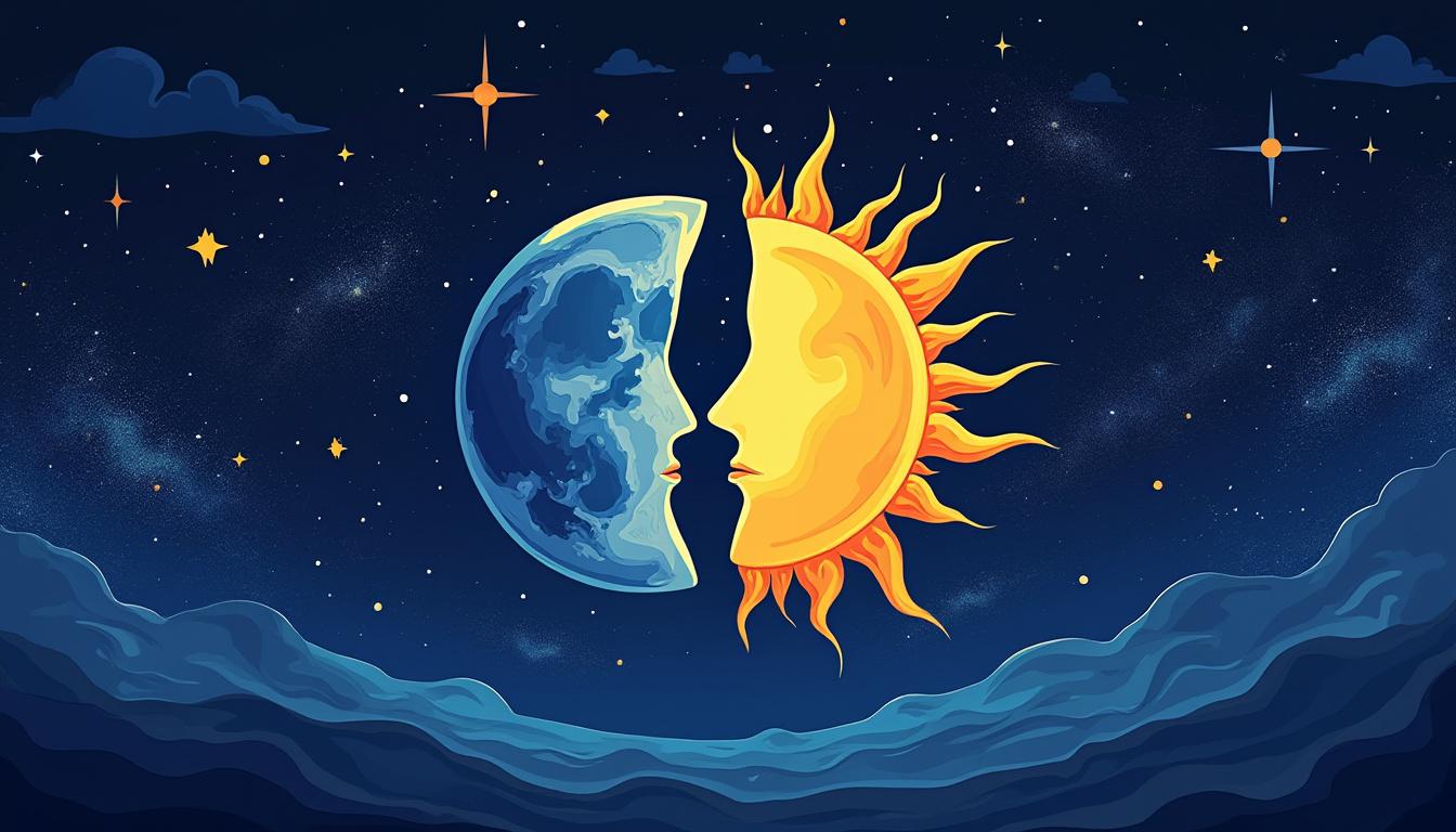 découvrez la symbolique du soleil et de la lune, les deux visages de la lumière divine, et leur influence mystique dans notre quête spirituelle.
