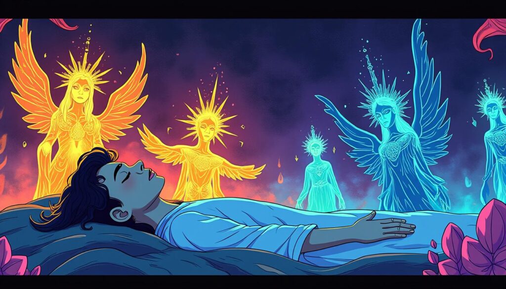 découvrez les rites d’initiation : un voyage symbolique où l'on meurt pour renaître aux dieux, explorant transformation et spiritualité.