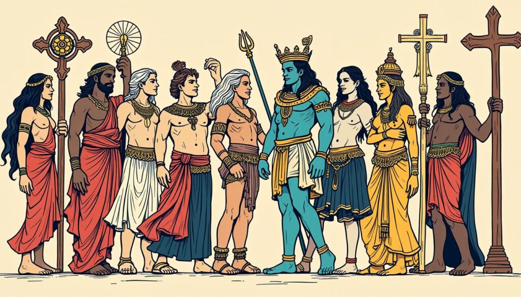 découvrez comment les mythes anciens ont influencé et façonné les religions modernes, en partant des panthéons variés jusqu'à la foi contemporaine.