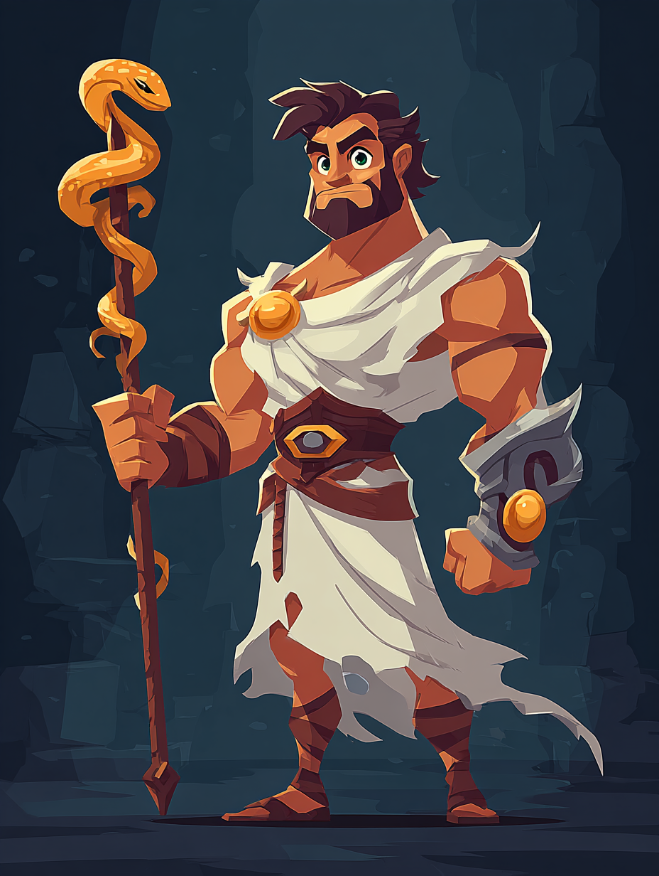 Illustration de Asclépios