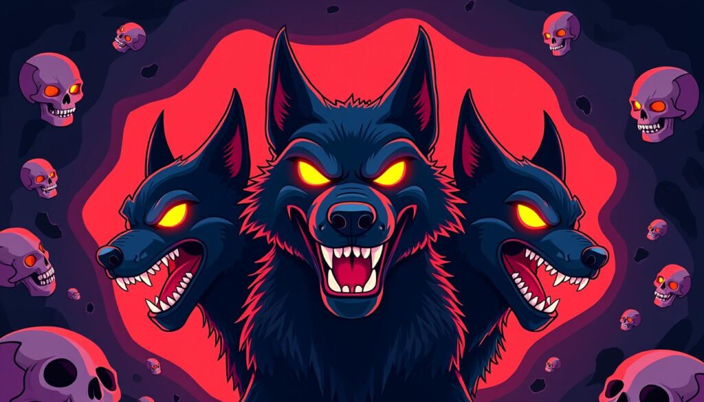 découvrez cerbère, le chien mythique des enfers, gardien redoutable du passage vers la mort dans la mythologie grecque.