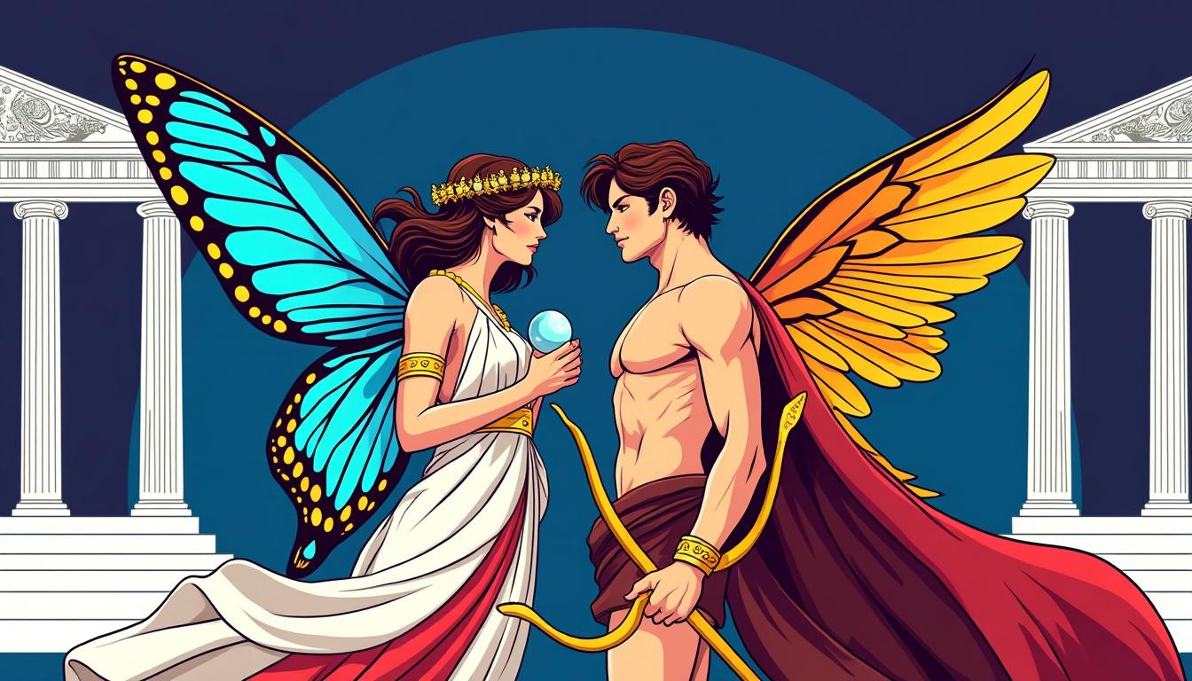 Psyché et Éros : l’amour qui défia les dieux 2 découvrez l'histoire captivante de psyché et éros, un amour mythique qui a défié les dieux et traversé les épreuves, symbole éternel de passion et de courage.